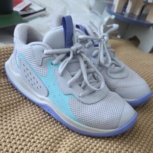 Kids Light Blue and Gray Sneakers